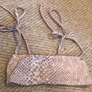 Mizuchi Snake Print Tie Bikini Top